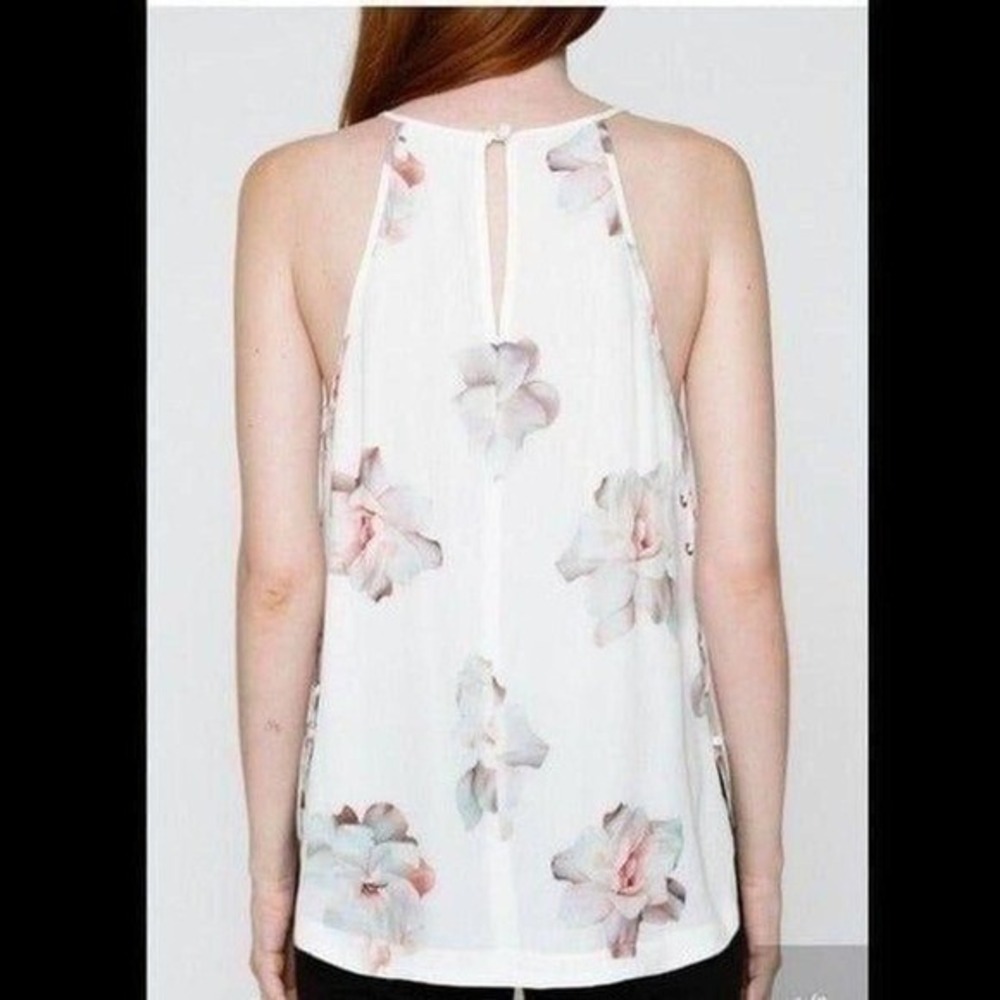 Willow and Clay Top Women Large Floral print‎ New With Tags Halter Lace Up Sides